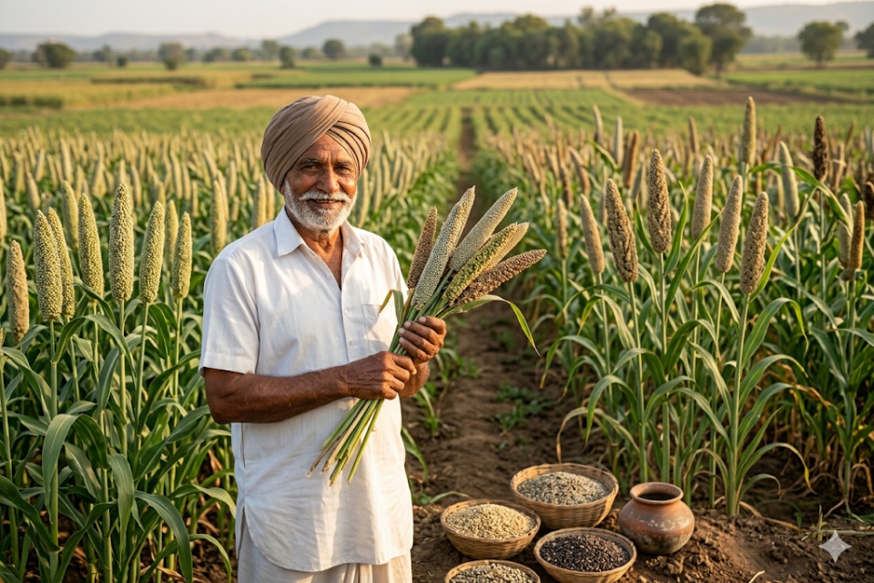 hybrid bajra vs desi bajra in India
