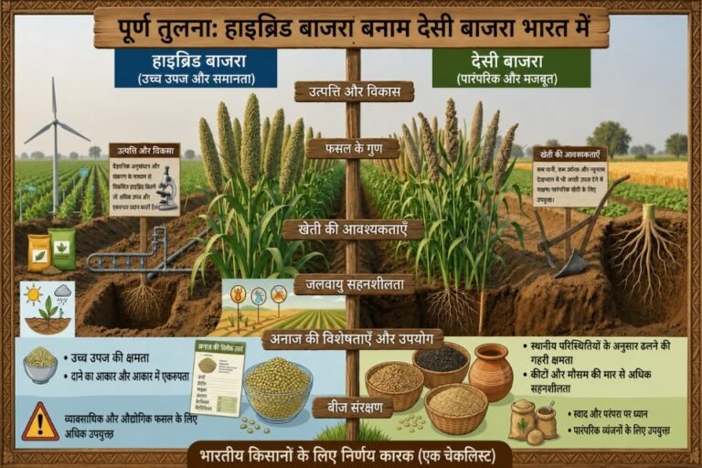 hybrid bajra vs desi bajra India